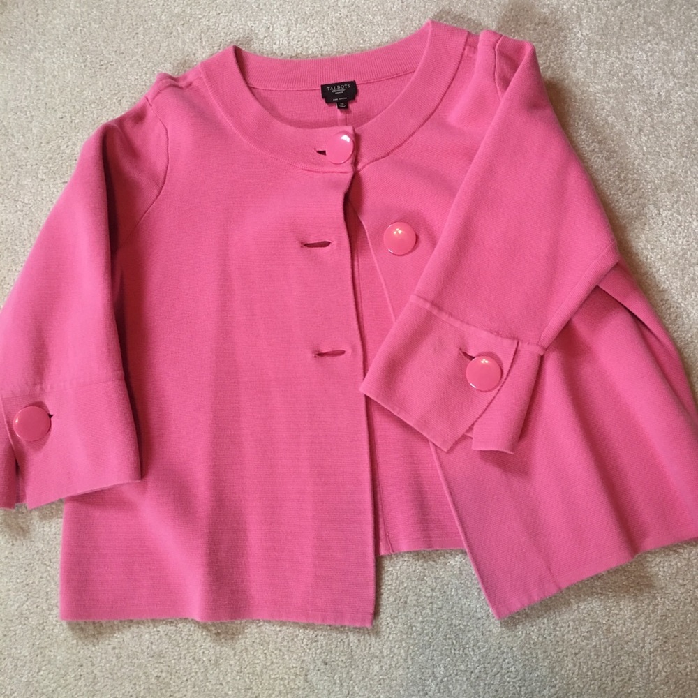 Talbots 1x Pima Cotton swing cardigan